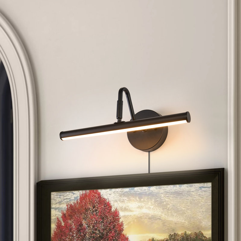 Matt Black Dimmable LED Picture Light with Adjustable Angle