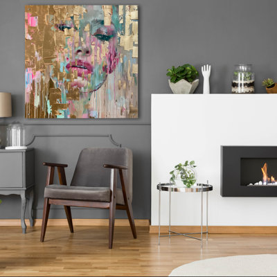  «Golden Dreamscape» par Svetlana Aleynikova, art mural en verre acrylique, 36 po x 36 po
