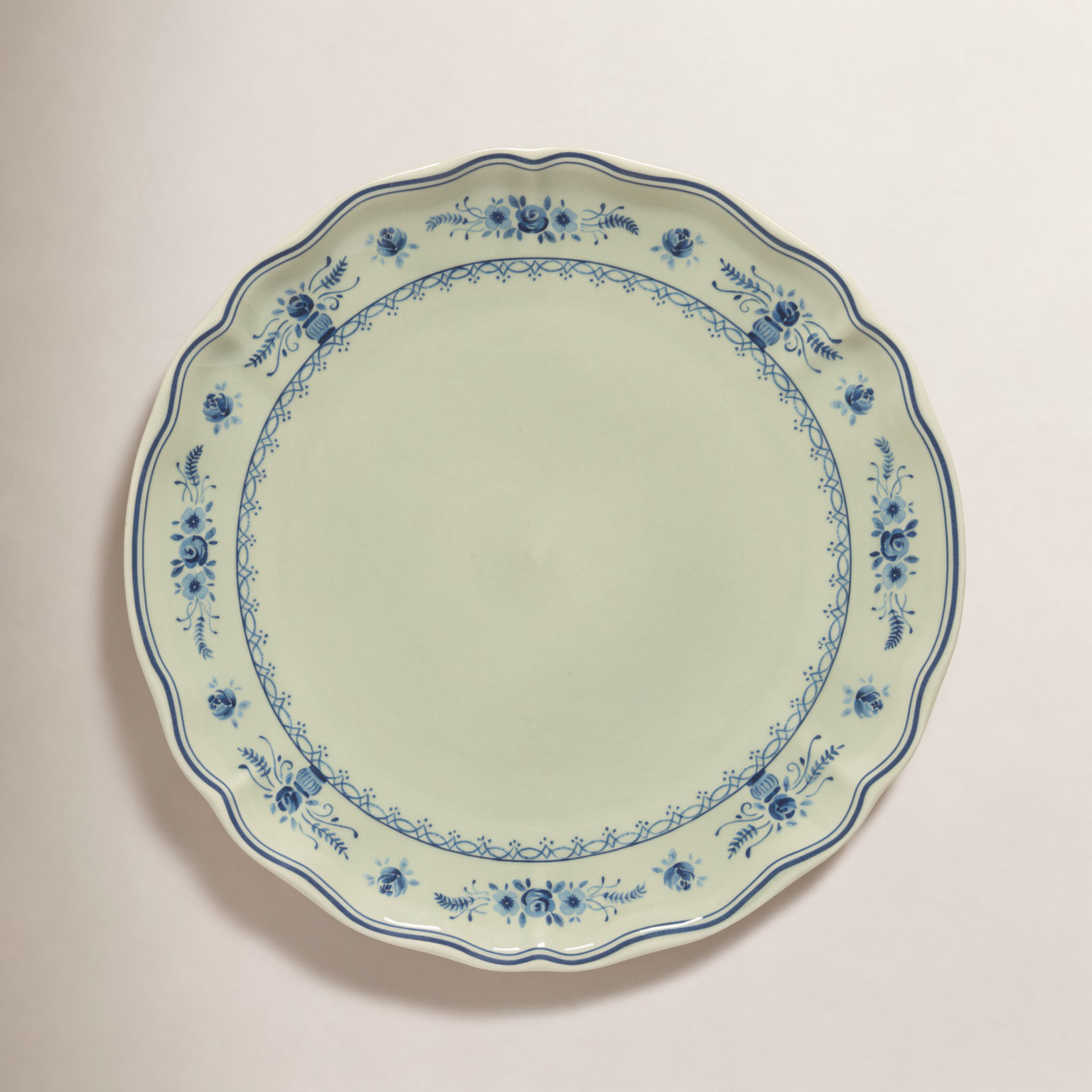 Vila 11" Dinner Plate, Blue/Olive