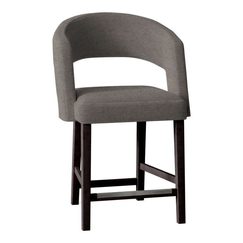 Bryant Upholstered Stool, Perigold Play Sage, Espresso