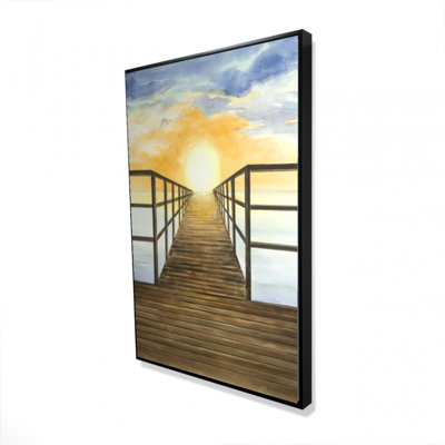 "Coucher de soleil dans la mer"