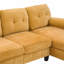 Canapé modulaire Basic, canapé en U en chenille de 103,5 po avec méridienne double, poches de rangement et coussins décoratifs avec accoudoirs Basic-1535502752