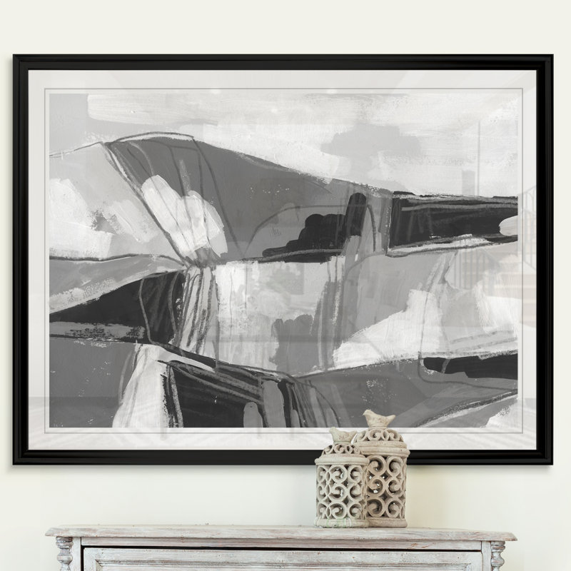 « neutral landscape sketch ii », impression sur toile, H 26,5 po x l 36,5 po x P 1,5 po, Noir