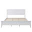 Lit plateforme moderne en bois massif blanc-1984258617