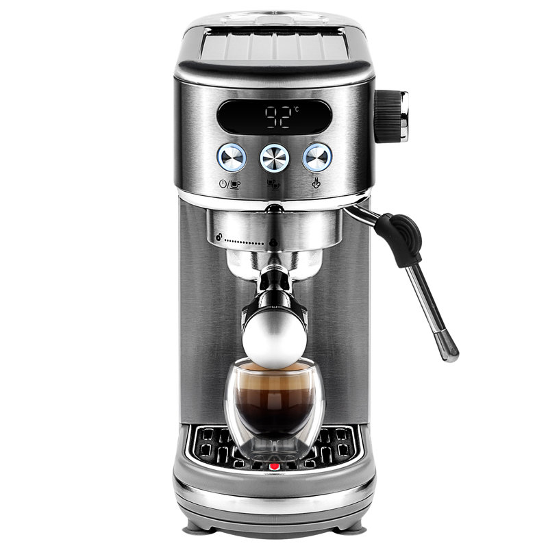 Daewoo Digital Display 20 Bar Espresso Coffee Maker Machine With Milk Frother Filter Steam Wand & Cup Warmer