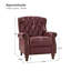 Fauteuil inclinable en cuir véritable manuel standard de 34,5 po de largeur Abruzzino-93363979