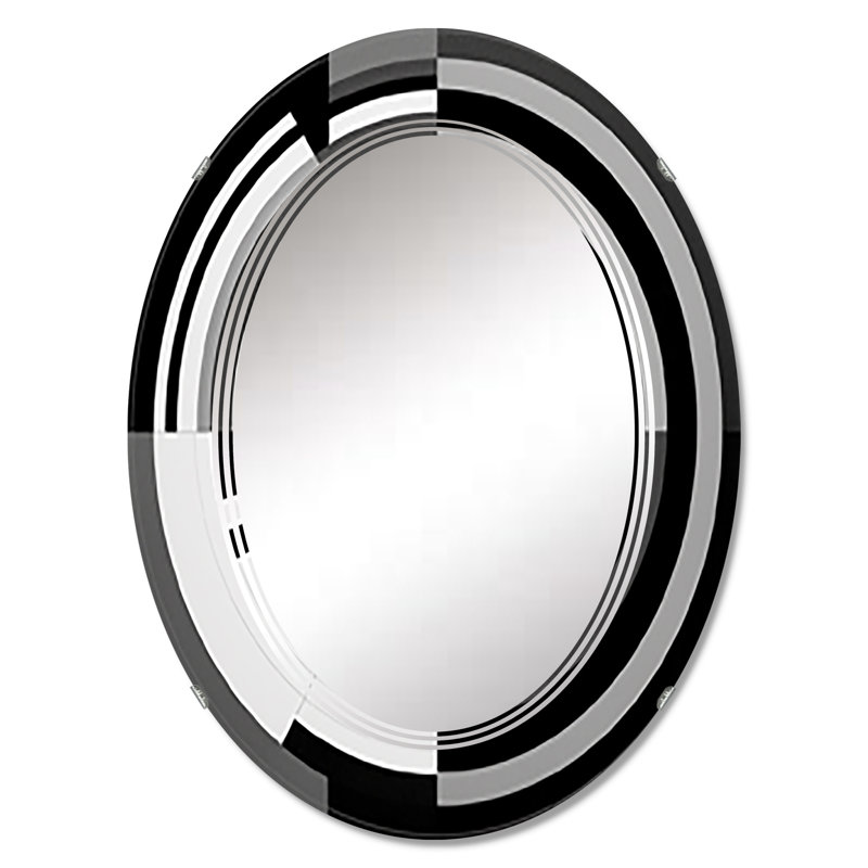 Beid - Miroir mural moderne ovale, 36 po x 24 po