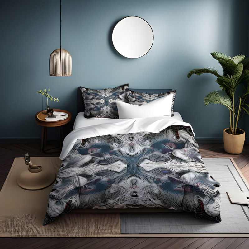 Abstract Duvet Cover, King Duvet Cover + 2 King Shams