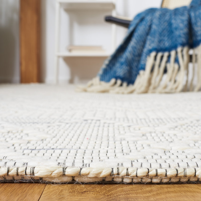 Tapis géométrique tissé à la main Fleeton, Rectangle 3 pi x 5 pi