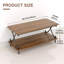Ensemble de 3 tables de salon Kempst, ensemble de 3 tables basses de style rustique brun, table basse rectangulaire moderne avec tablette de rangement et 2 tables de bout assorties avec tiroir-76155705