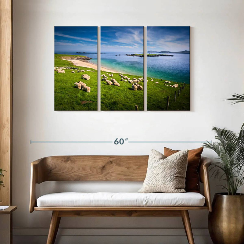 Brampt Sheep In Paradise, 28" H x 45" W