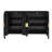 57.5" Modern Fluted Stripe Sideboard Cabinet With 4 Doors-1703261733
