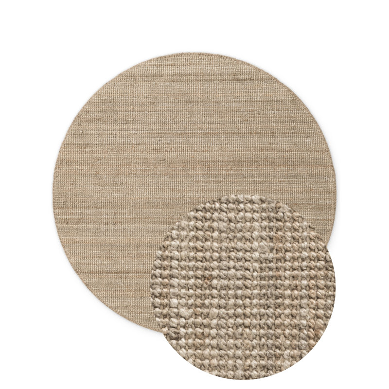 Jaipur Jute Rug Round by Hanse Home – Natural Living Room Rug Handwoven Boho Natural Fiber Living Room, Bedroom, Round 200 cm