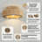 Abbie 1 - Light 17.17 " Modern Rattan Double-Layer Dimmable Metal Drum Flush Mount Lighting Fixture For Living Room/Bedroom-158699658-155855179