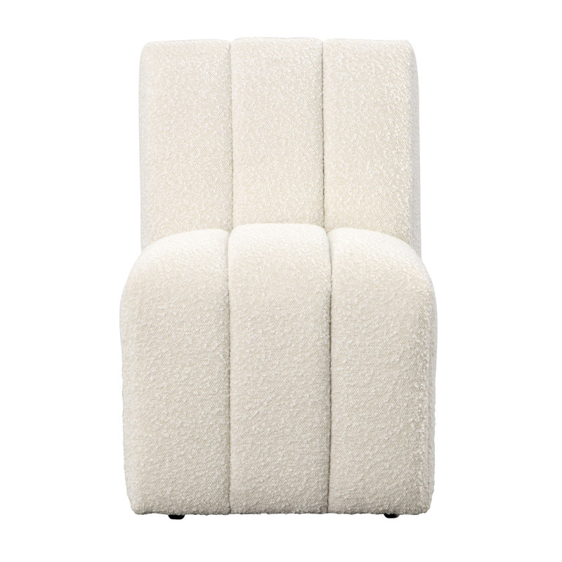 Marvin Hardwood Upholstered Dining Chair, Charlotte Olive, Cream