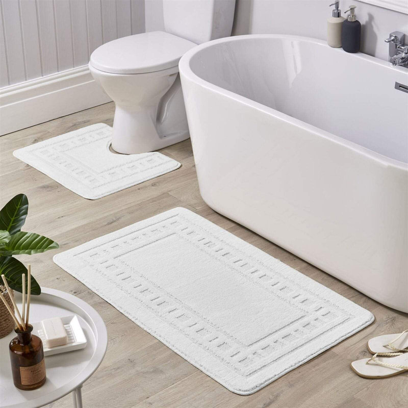 Non-Slip Bath Mat, White