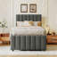 Lit plateforme tapissier simple avec lit gigogne et tiroirs-1198979351