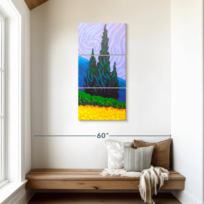 Hommage à Van Gogh II, H 44 po x l 21 po