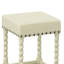 Élégant tabouret de comptoir crème de 24 pouces avec pieds torsadés orge-19231154-46521156
