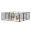 Clôtures pour chien 32 po de hauteur pliable et 12 panneaux pliables en métal pour chien