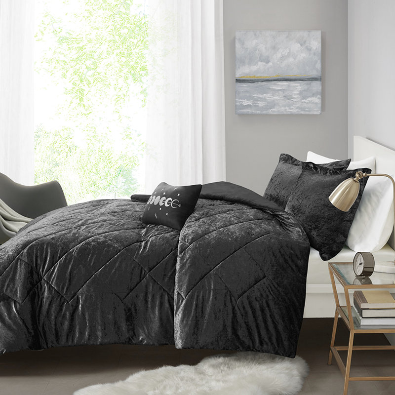 Housse de couette en velours écrasé double / grand - bouton, tissu rosé lavable à la machine, oreiller, literie douce