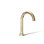 Occasion Sink with Cane Design Single Hole Faucet Bathroom Faucet with Drain Assembly