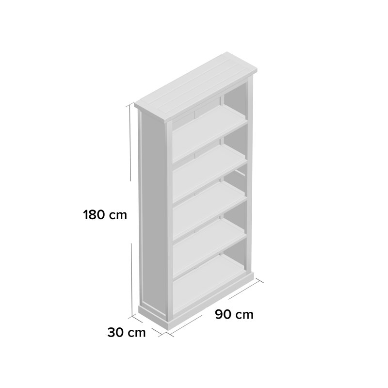 Cadell 180cm H x 90cm W Standard Bookcase