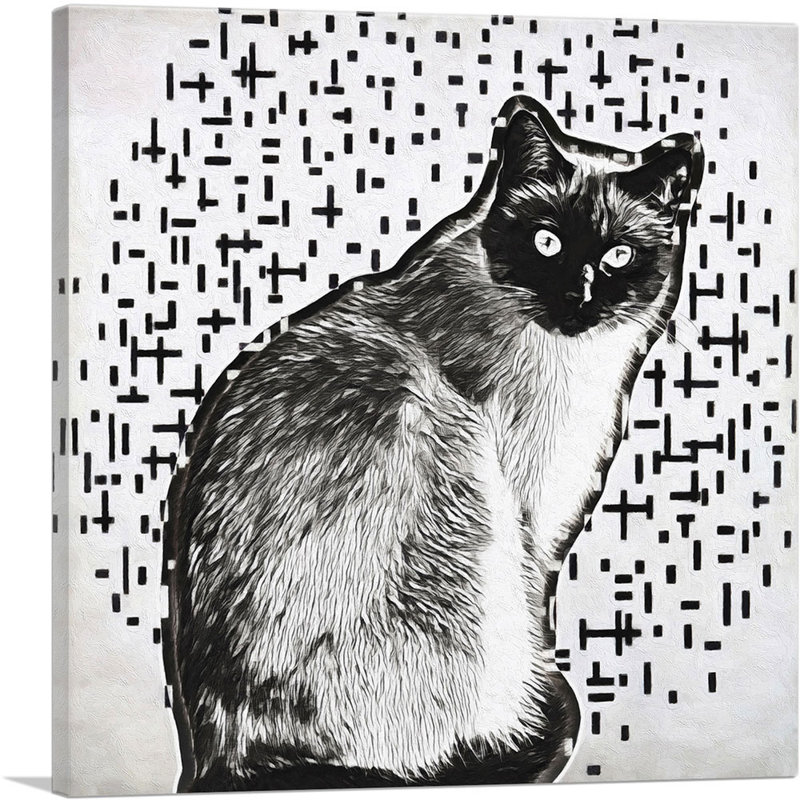 «Siamese Cat Breed», reproduction d'impression sur toile tendue, H 26 po x l 26 po x P 1,5 po