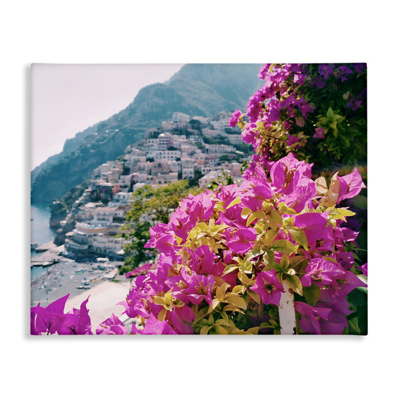 Fleurs en toile Positano, design par LSR Creative Studio, H 30 po x l 40 po