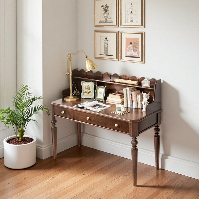 Bureau de style rétro français, H 45,28 po x l 59,06 po x P 27,56 po