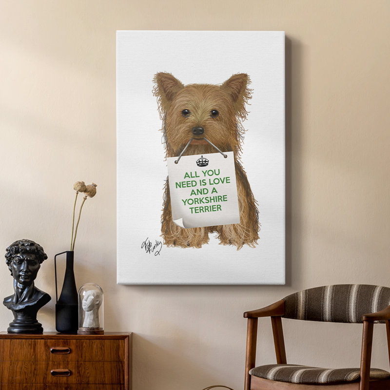 Love and Yorkshire Terrier - galerie sur mesure, H 12 po x l 8 po