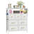Dresser for Bedroom with 5 Fabric Drawers, White Dresser for Closet, Living Room, TV Stand