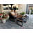 2 Pieces Outdoor Aluminum Ottoman with Olefin Cushion-1074333415