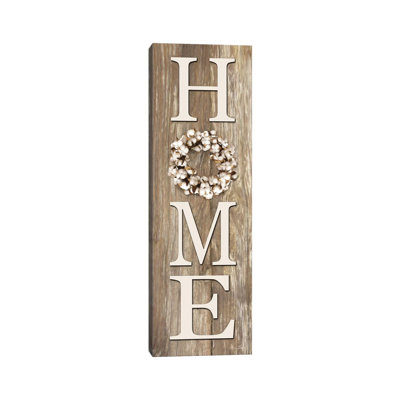 Cotton Wreath Home by Lori Deiter - Panoramic Print on Canvas