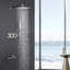 Système de douche complet à contrôle de température 3 fonctions avec valve brute Trustmade, 10 pouces Trustmade
