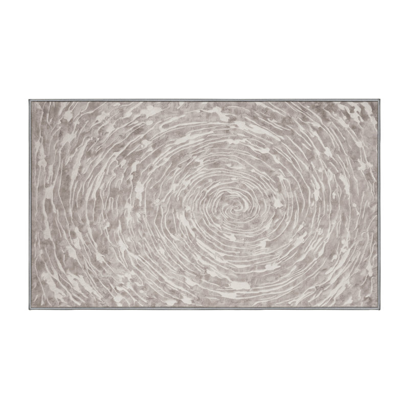 Tapis gris lavable à la machine, Rectangle 8 pi x 12 pi