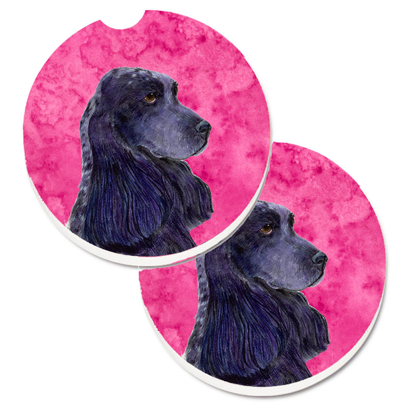 Sous-verre barbu collie voiture, Épagneul cocker