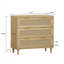 Armoire de rangement 31,50 "à 3 tiroirs en rotin