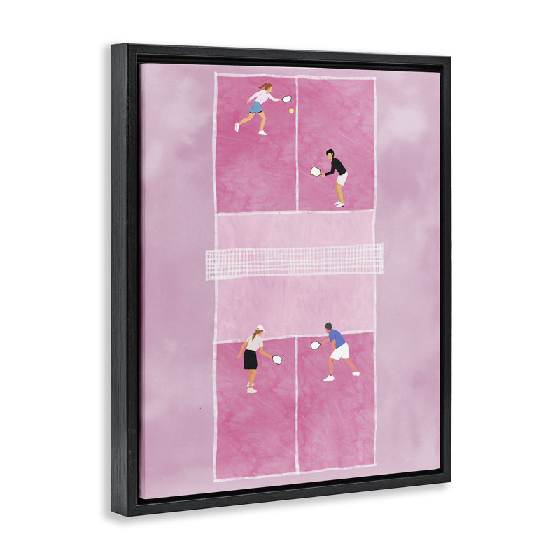 «Pink Pickleball Court» par Ziwei Li, Noir, noir, noir, noir, H 21 po x l 17 po