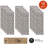 Sofihas White/Gray Diamond Shag Stair Rugs - Machine Washable with Non-Slip Rubber Backing-721326237