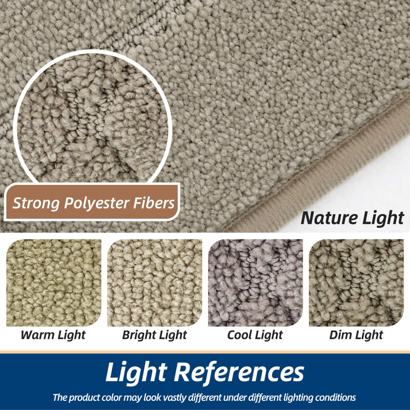 Non-Slip Indoor Doormat, Beige, 50.8cm W x 81.3cm L