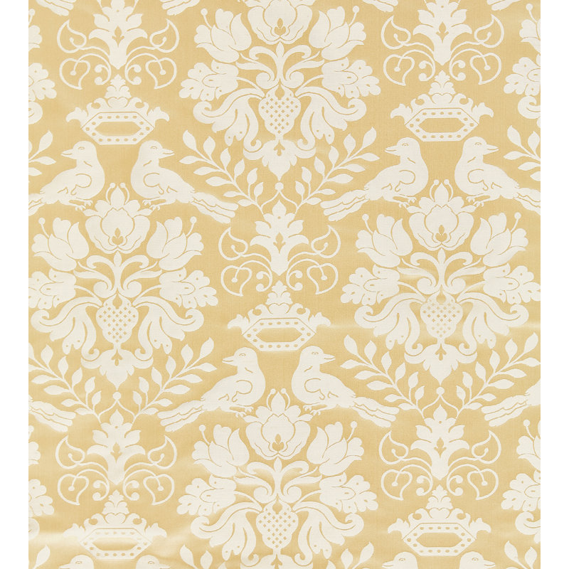 Tissu en soie Love Bird, Beige