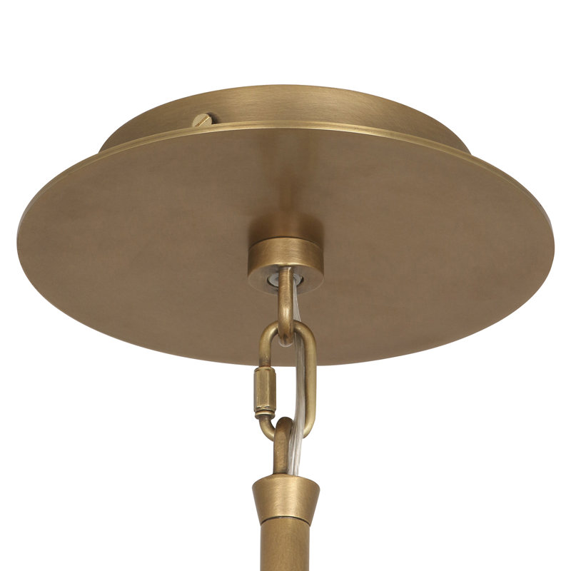 Luminaire suspendu en forme de dôme à 1 lumière Rico Espinet, Laiton chaleureux