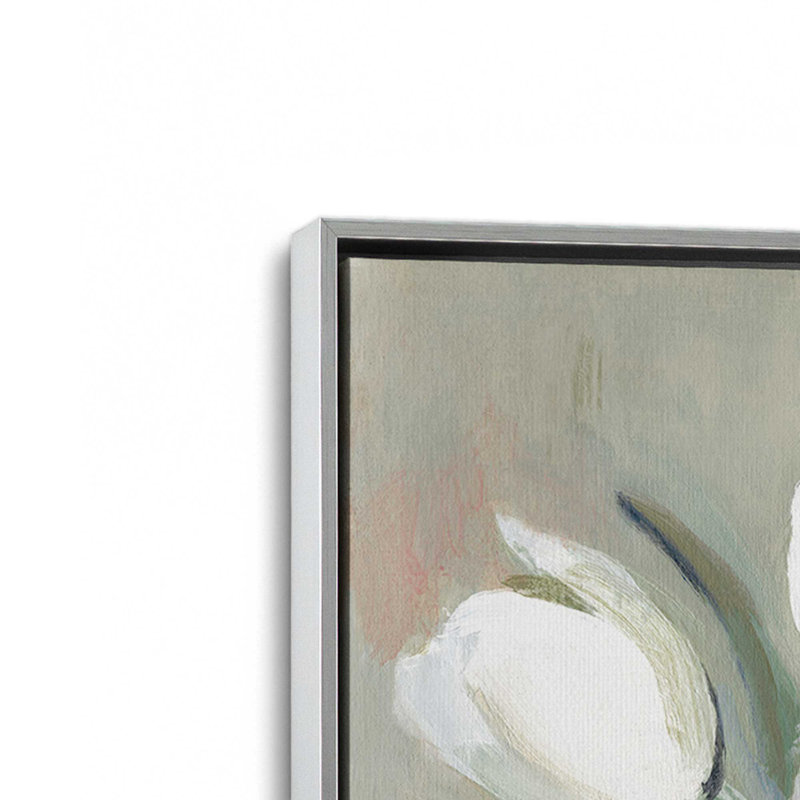 Timeless Tulips, reproduction sur toile, Cadre flottant en chrome poli, H 24,75 po x l 24,75 po x P 1,75 po
