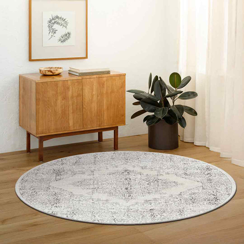 Amelie Grey/Off-White Rug, Round 160cm