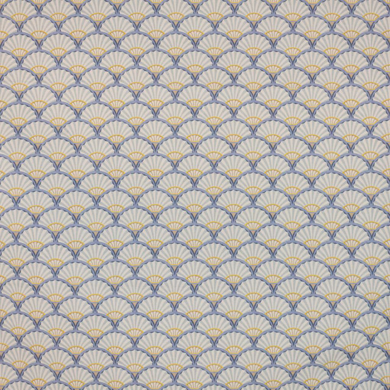 Tissu 100% coton Fanelli, Lune bleue