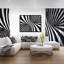 «Black and White Spiral», reproduction d'impression sur toile tendue-26664216