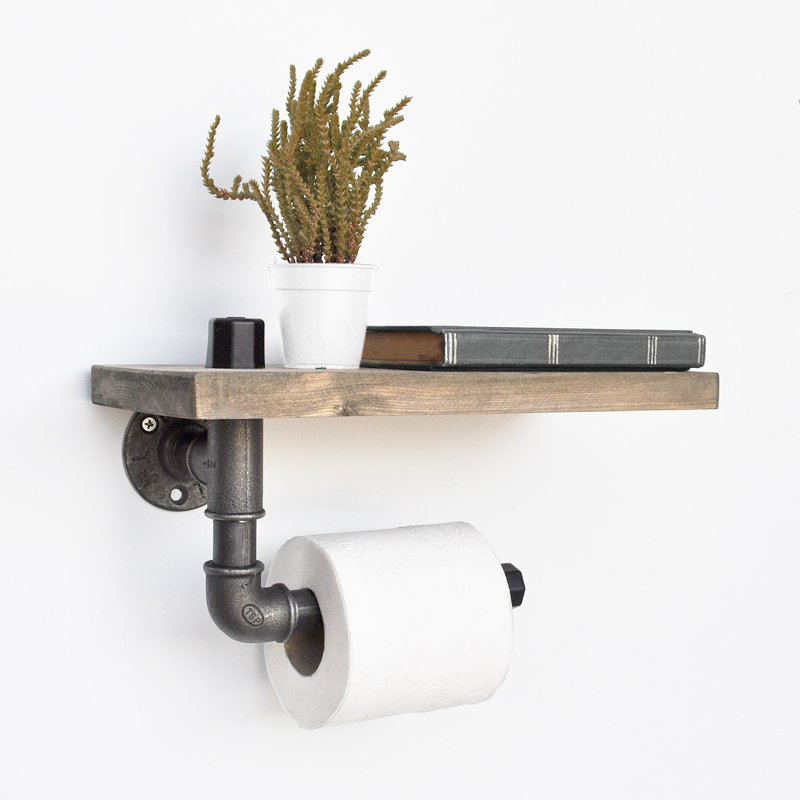 Tablette décorative en bois massif Rolla