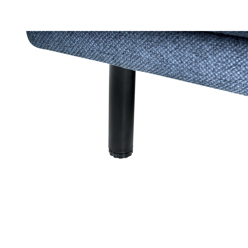 Sofa Suhayma Fabric, 2, Dark Blue Polyester, 76cm H x 180cm W x 84cm D