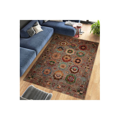 Tapis décoratif foncé lavable à la machine